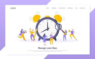 Good working time or effective time management business concept. vector