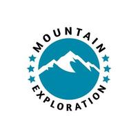 illustration of a mountain inside a circle. good for any business related to mountain expedition. vector