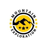 illustration of a mountain inside a circle. good for any business related to mountain exploration. vector