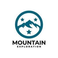 illustration of a mountain inside a circle. good for any business related to mountain expedition. vector