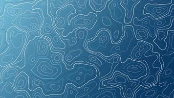 Blue background with map contour. Topographic vector wallpaper.