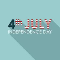 4th of July concept greeting banner. American Happy Independence Day. Flat design. Vector background.