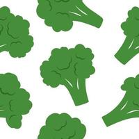 Broccoli florets seamless pattern vector