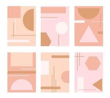 Abstract geometric design vector card set