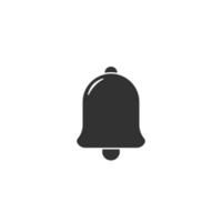Bell icon with silhouette style vector