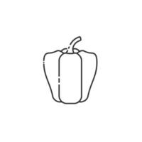 Paprika outline icon on white background vector