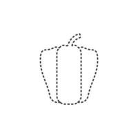 Paprika dotted line icon on white background vector