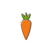 Cartoon Carrot icon on white background vector