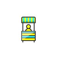 Booth icon with cartoon style vector