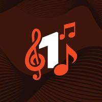 Music Number 1 Logo vector