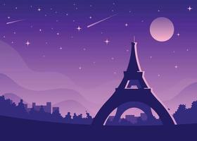 maravillosa noche parisina vector