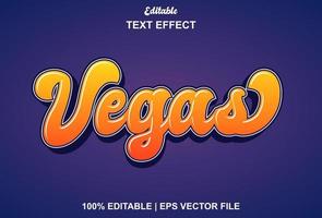 vegas text effect with orange color editable. vector