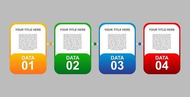 4 stages of colorful infographic elements. designs for banners, presentations and more. vector