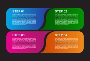 4 stages of infographic elements in full color. designs for banners, presentations and more. vector