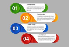 4 stages of infographic elements in full color. designs for banners, presentations and more. vector