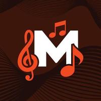 Music Alphabet M Logo vector