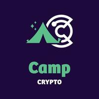 logotipo criptográfico del campamento vector