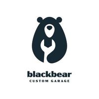 Black Bear Custom Garage vector