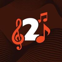 Music Number 2 Logo vector