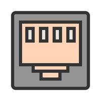 Network clip Filled Line Icon vector