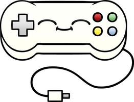 gradient shaded cartoon game controller vector