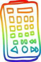 rainbow gradient line drawing cartoon remote control vector