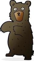 oso negro de dibujos animados vector