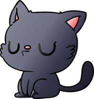 dibujos animados degradados de lindo gato kawaii vector