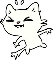 cartoon of cute kawaii cat vector