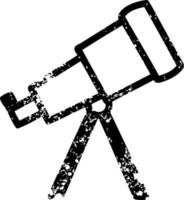 telescopio de astronomía icono angustiado vector