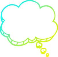 cold gradient line drawing cartoon expression bubble vector