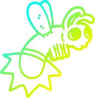 cold gradient line drawing cartoon glow bug vector