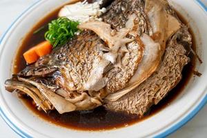 Boiled Fish Head with Soy Sauce photo