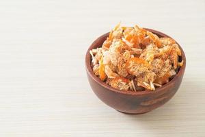 dried shrimps or dried salted prawn photo