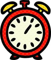 comic book style cartoon alarm clock vector