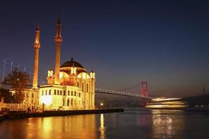 Ortakoy Mosque in Istanbul City, Turkey photo