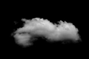 Separate white clouds on a black background have real clouds. photo