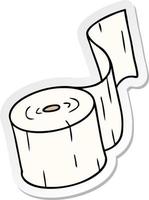 sticker cartoon doodle of a toilet roll vector