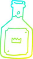 bebida alcohólica de dibujos animados de dibujo de línea de gradiente frío vector