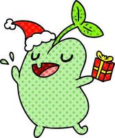 christmas cartoon of kawaii seed vector