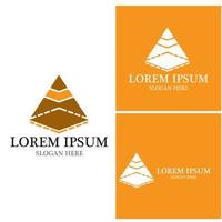 Pyramid icon and symbol template vector