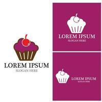 Cake icon and symbol template vector