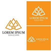 Pyramid icon and symbol template vector