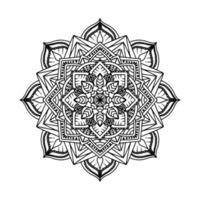 mandala para colorear libro.adorno vectorial floral para fondos, logotipos, adhesivos, etiquetas, etiquetas y otros estilos de diseño.doodle. vector