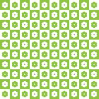 Cute flower on grid background.vector. vector