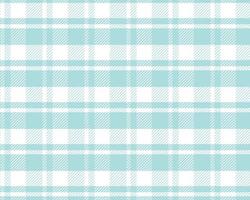 Plaid check patten in blue and white.Seamless fabric texture for print. vector