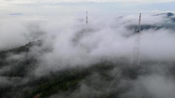 vista aérea 4g, 5g torre de comunicação video