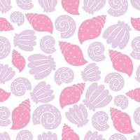 Seamless pattern with shells. Vector illustration