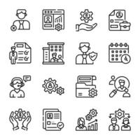 Pack of Business Management Linear Icons vector