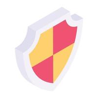 Get this isometric icon of shield vector